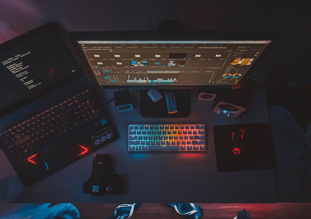 Computer setup for small business technology