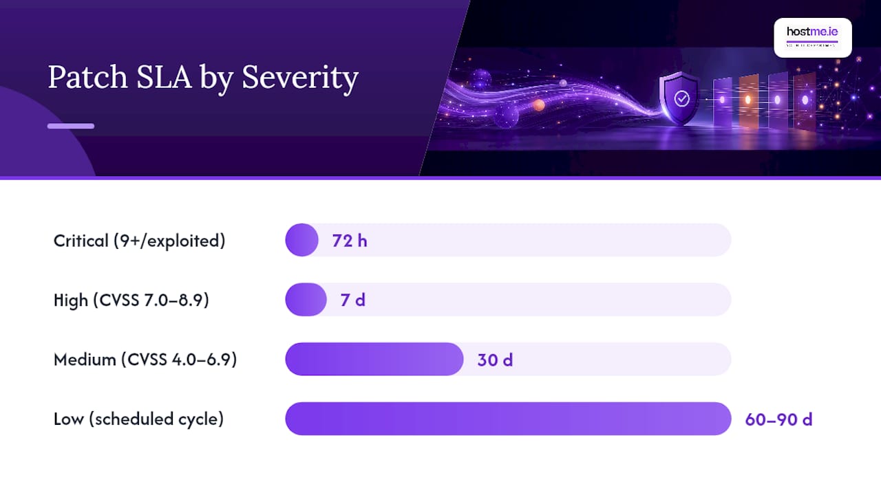 Patch deadlines by vulnerability severity