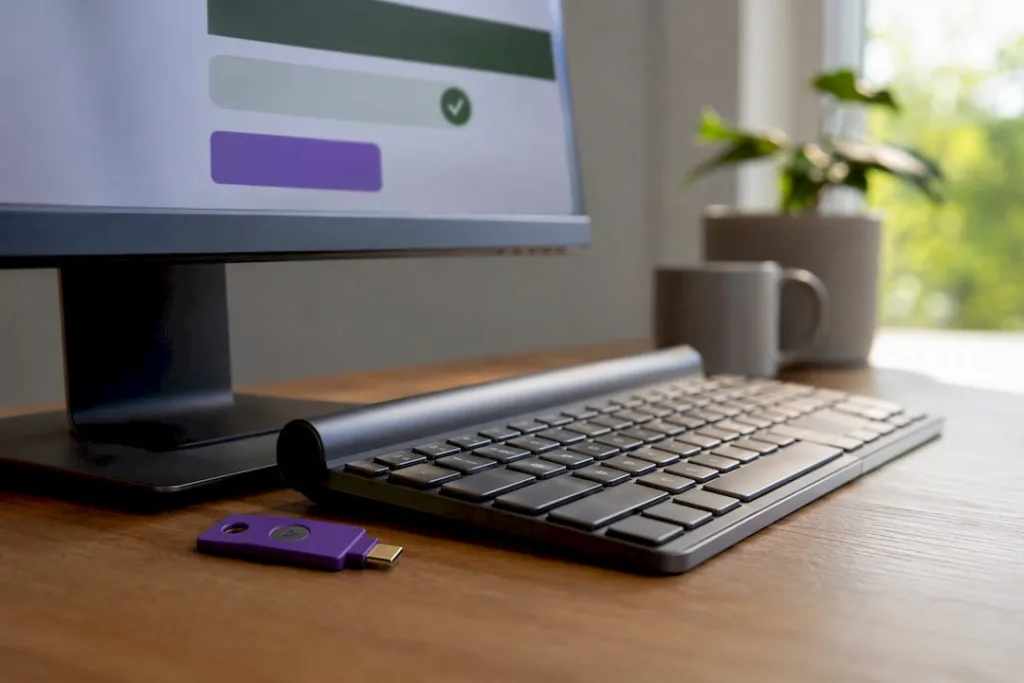 Secure login workstation with security key