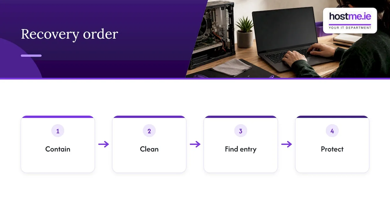 Four steps for recovering a hacked website